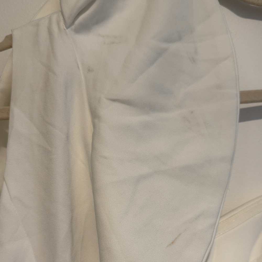 White One-Shoulder Ruffle Midi Dress - Picture 11 of 15